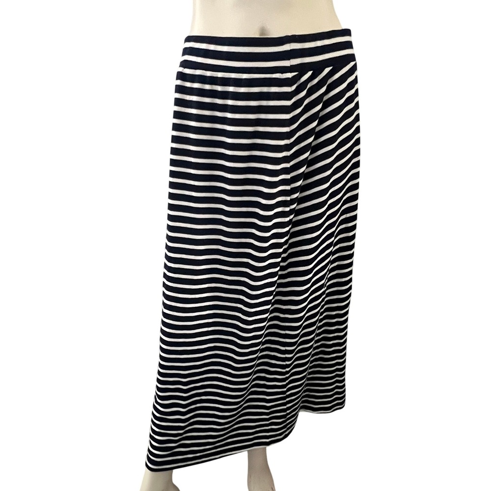 A Pea in the Pod Maternity Skirt Large‎ Striped Maxi Knit Comfort USA Coastal